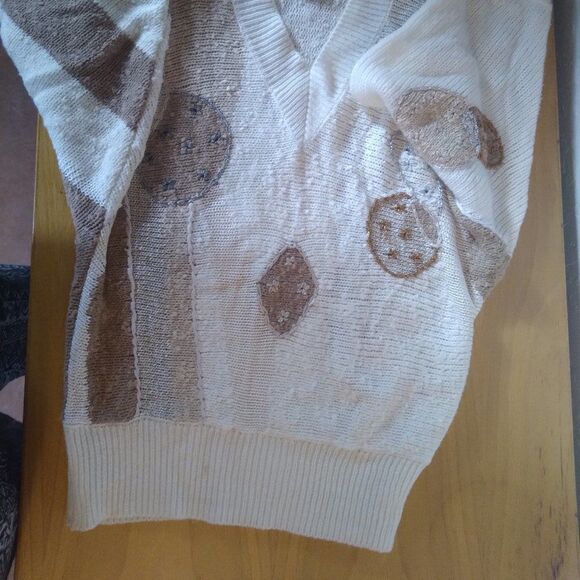 VTG A'Milano Abstract Geometry Color Block Sweater - Picture 2 of 9